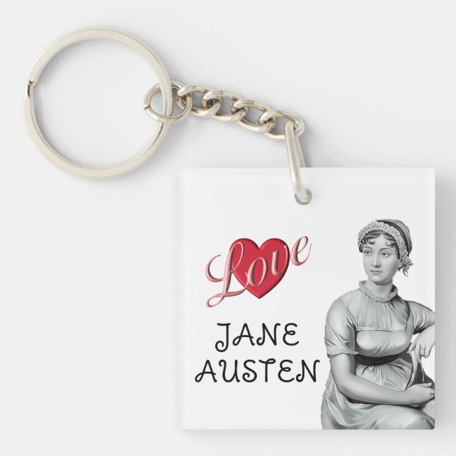 LOVE JANE AUSTEN KEY RING (Front)