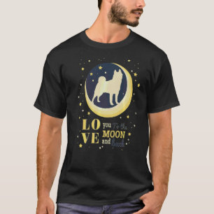 Love Japanese Akita Inu To The Moon T-Shirt