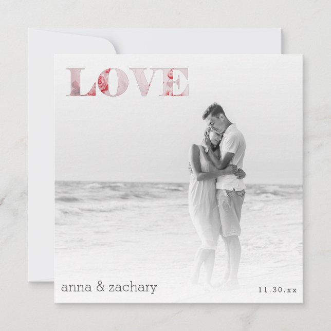 *~*  LOVE Japanese Silk  + RSVP -  QR AR27 Wedding Invitation (Front)