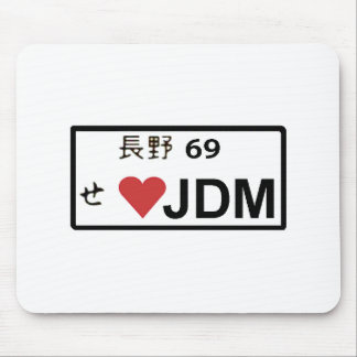 Love JDM License Plate Mousepad