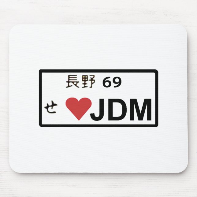Love JDM License Plate Mousepad (Front)