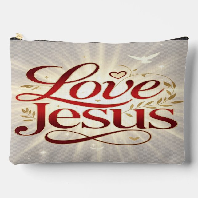Love Jesus Accessory Pouch (Front)