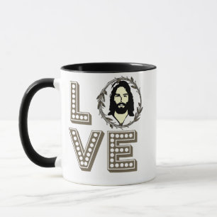 Love Jesus Coffee Mug, Religious Christian Mug