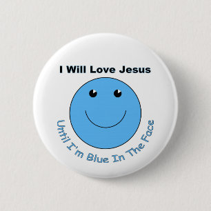 Love Jesus face 6 Cm Round Badge