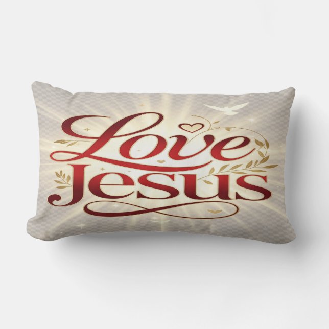 Love Jesus Lumbar Cushion (Front)
