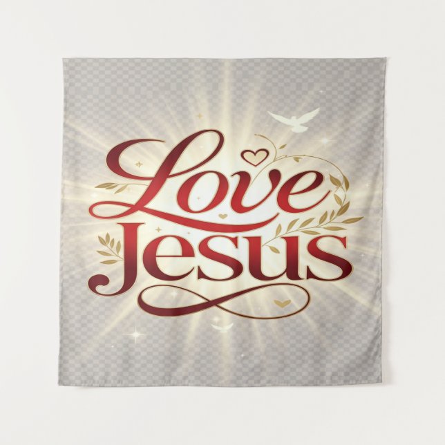 Love Jesus Tapestry (Front)