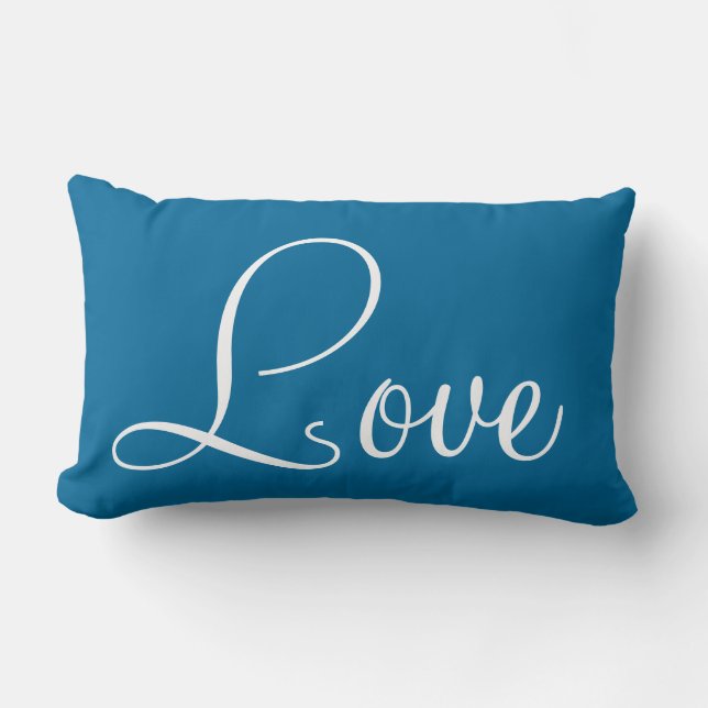 Love Je'taime Lumbar Throw Pillow (Front)