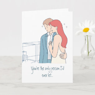 Love Joke Modern Cute Couple Funny Valentines Day Card