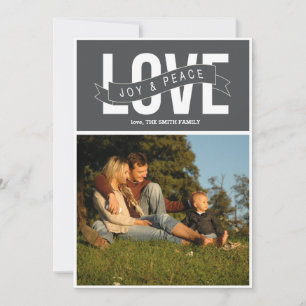 love, joy and peace holiday card