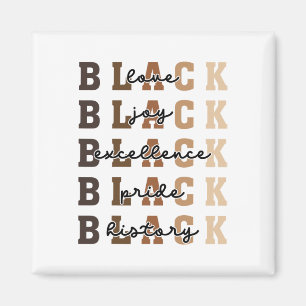 Love Joy Excellence Pride Black History African Am Magnet