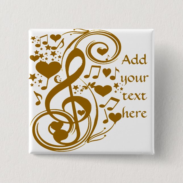 Love & Joy-Gold_ 15 Cm Square Badge (Front)