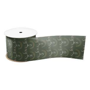 Love Joy Modern Gold Geometric Concentric Circle Satin Ribbon