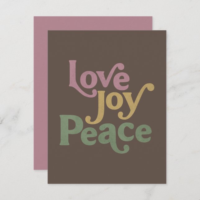 Love Joy Peace Card (Front/Back)