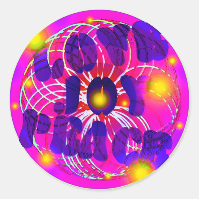 Love, Joy, Peace Classic Round Sticker (Front)