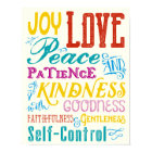 Love Joy Peace Kindness Goodness Typography Art