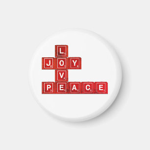 Love Joy Peace Magnet