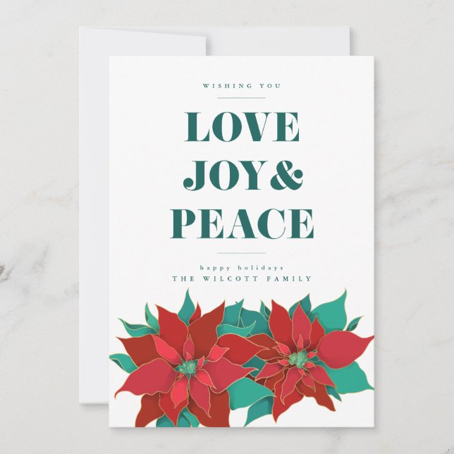 LOVE JOY & PEACE Merry Christmas Holiday (Front)