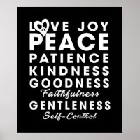 Love Joy Peace Patience Kindness Goodness Faithful