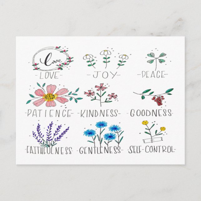 Love Joy Peace Postcard (Front)
