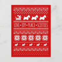 Love Joy Peace Scotties Festive Christmas