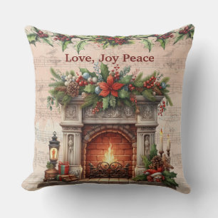 Love, Joy, Peace Throw Pillow