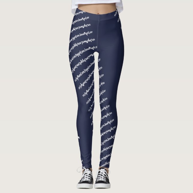 Love Joy Peace Words Leggings Tights (Front)