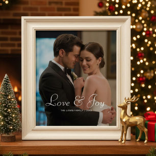Love & Joy Romantic Couple Christmas Card