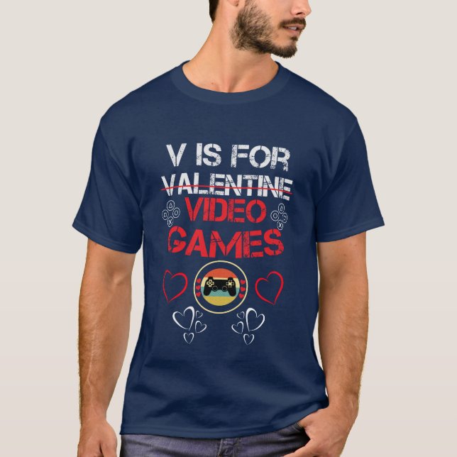 Love & Joysticks: Exclusive Valentine’s Gamer  T-Shirt (Front)