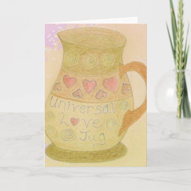 Love Jug Fun Art Greeting Card (Front)