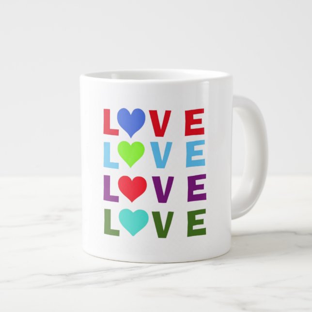 Love  - Jumbo Mug (Front Right)