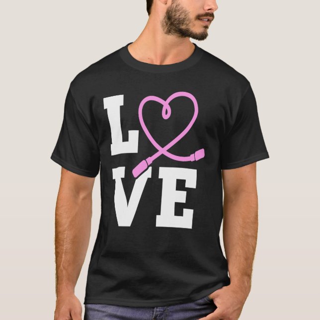 LOVE Jump Rope Skipping Jumping Sports T-Shirt (Front)
