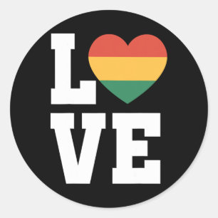 Love Juneteenth 1865 Pride African American Celebr Classic Round Sticker