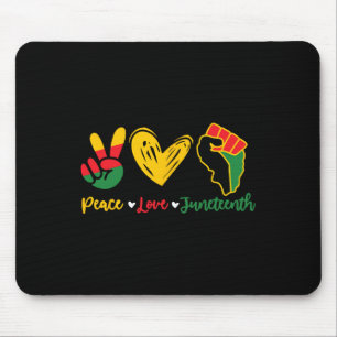 Love Juneteenth Black Pride Freedom 4th Of July Wo Mouse Pad