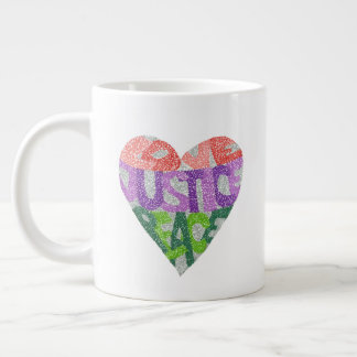 Love, Justice, Peace - Jumbo Mug
