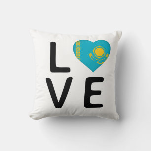 Love - Kazakhstan Flag Cushion