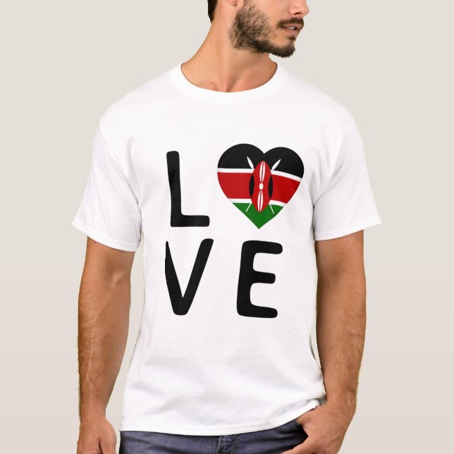 Love - Kenya Flag T-Shirt (Front)