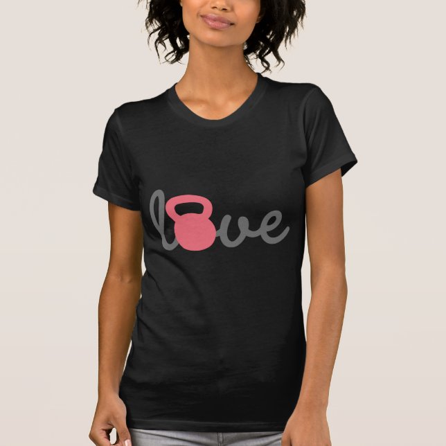 Love Kettlebell Pink T-Shirt (Front)