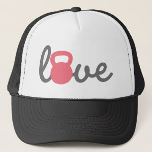 Love Kettlebell Pink Trucker Hat