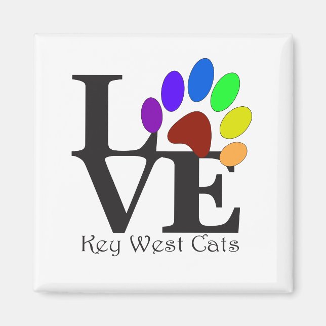 LOVE Key West Cats Magnet (Front)
