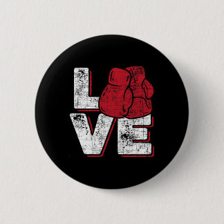 Love - Kickboxer Kickboxing Fitness Workout Martia 6 Cm Round Badge