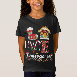 Love Kindergarten Christmas Teacher Students Funny T-Shirt
