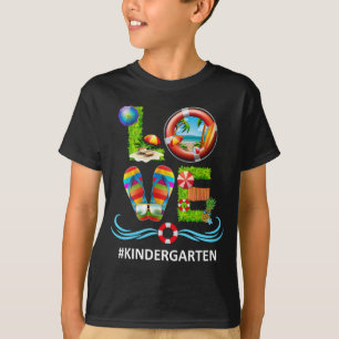 Love Kindergarten Teacher Chritsmas In July Summer T-Shirt