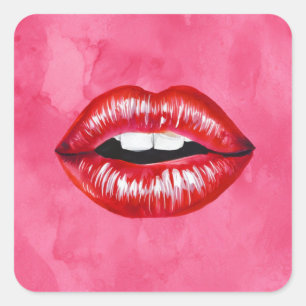 Love Kiss Square Sticker