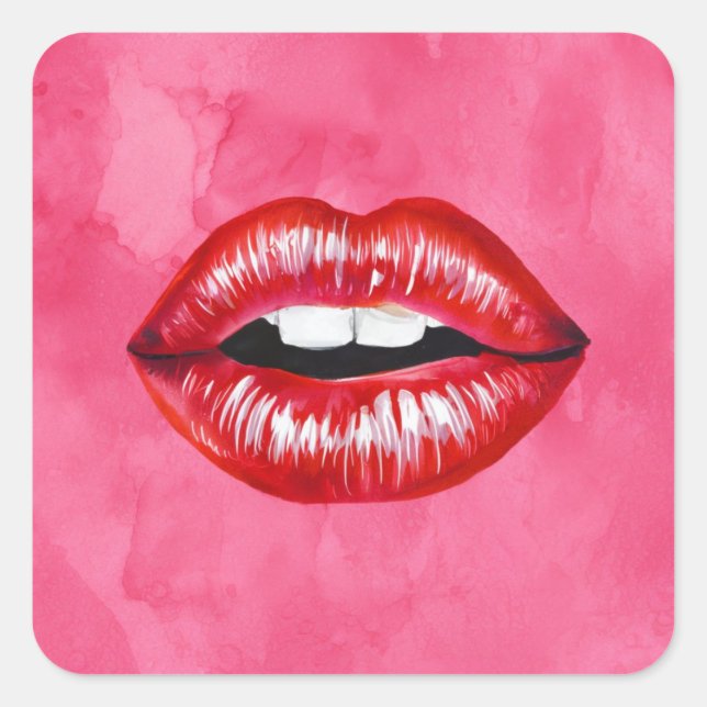 Love Kiss Square Sticker (Front)