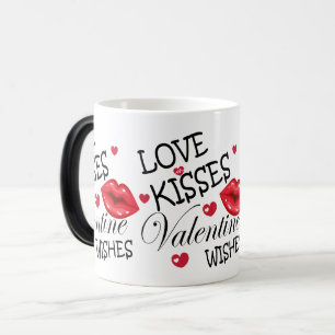 Love kisses and valentine wishes magic mug