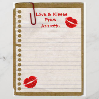 Love & Kisses From... Cute Letterhead