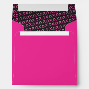 LOVE & KISSES Hot Pink Bat Mitzvah Envelope
