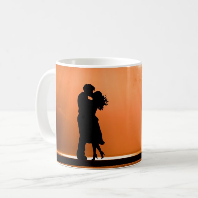 Love & Kisses White Coffee Mug (Front Left)