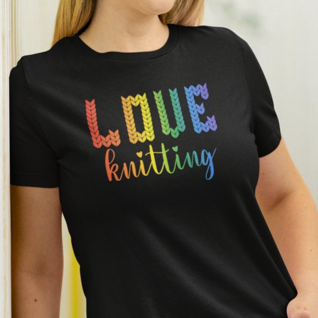 Love Knitting Colourful Cute T-Shirt (Creator Uploaded)