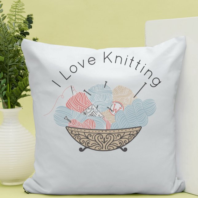 Love Knitting Yarn Bowl   Cushion (Creator Uploaded)